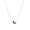 Collier argent 925 améthystes 45cm