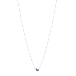 Collier argent 925 améthystes 45cm