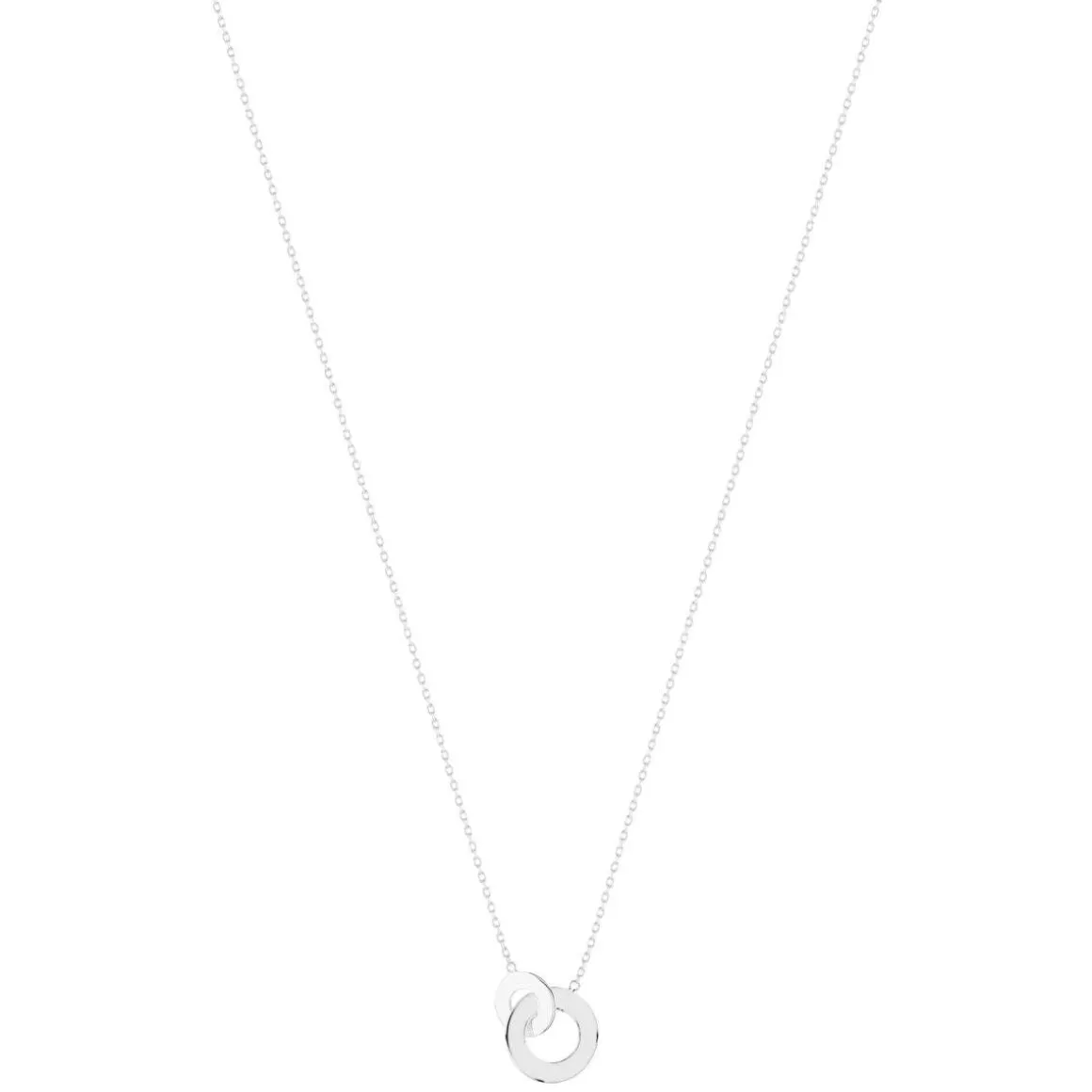 Collier argent 925 anneaux entrelacés personnalisables 45 cm