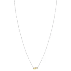 Collier argent 925 citrines et zirconias 45cm