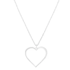 Collier argent 925 coeur 44 cm