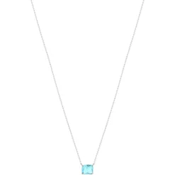 Collier argent 925 cristal bleu 45cm