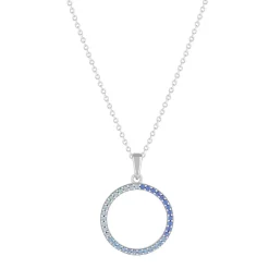 Collier argent 925 et pierres synthétiques 45cm