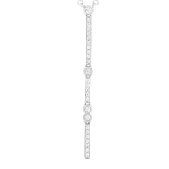 Collier argent 925 et zirconias 45cm