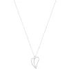 Collier argent 925 et zirconias coeur 45cm