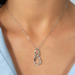 Collier argent 925 et zirconias 45cm