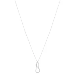 Collier argent 925 et zirconias 45cm