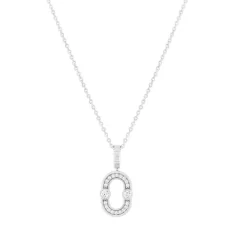 Collier argent 925 et zirconias 45cm