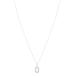 Collier argent 925 et zirconias 45cm