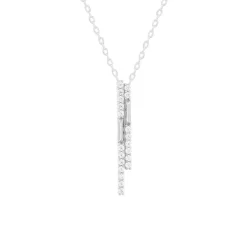 Collier argent 925 et zirconias 45cm