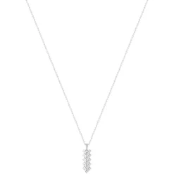 Collier argent  925 et zirconias 45cm