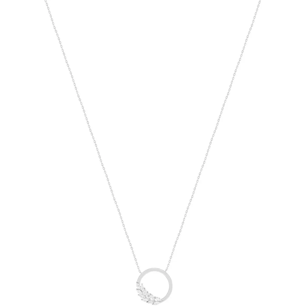 Collier argent 925 et zirconias 45cm