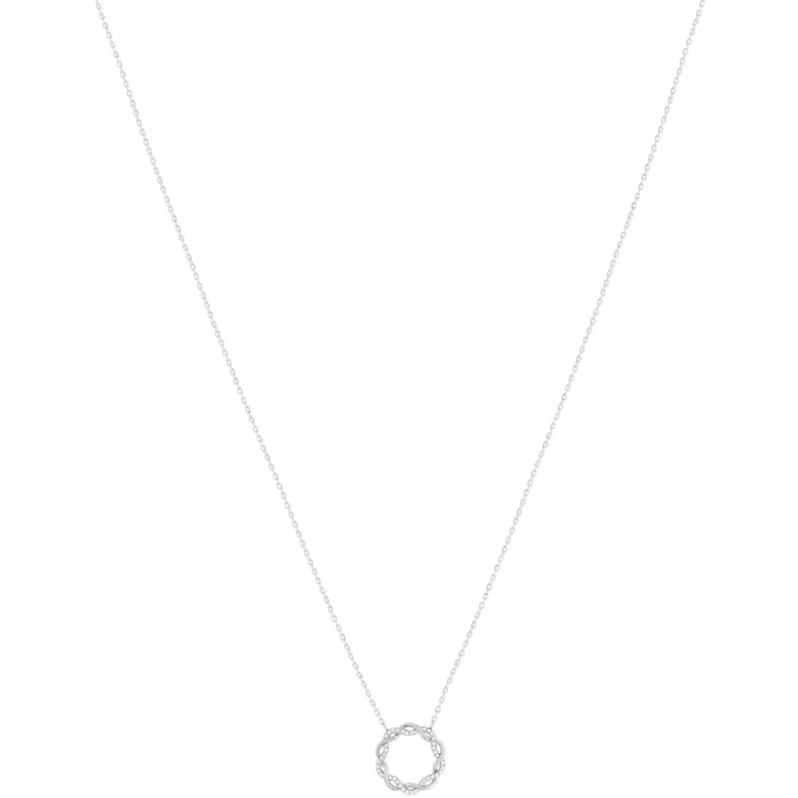 Collier argent 925 et zirconias 45cm