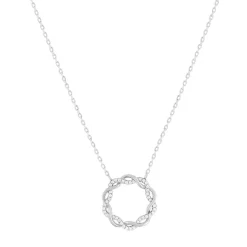 Collier argent 925 et zirconias 45cm