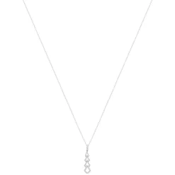 Collier argent 925 et zirconias 45cm