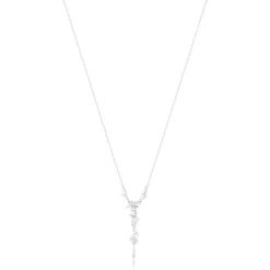 Collier argent 925 et zirconias 45cm