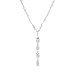 Collier argent 925 et zirconias 45cm