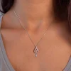 Collier argent 925 et zirconias 45cm