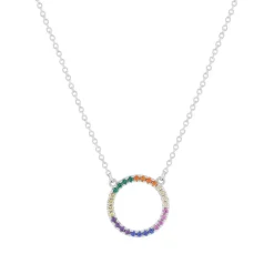 Collier argent 925 et zirconias 45cm