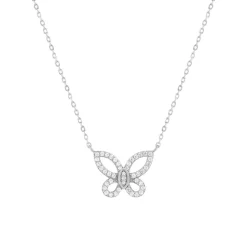 Collier argent 925 et zirconias 45cm