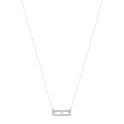 Collier argent 925 et zirconias 45cm