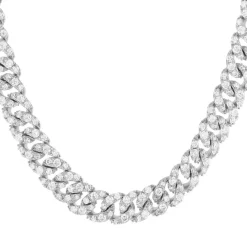 Collier argent 925 et zirconias 42cm