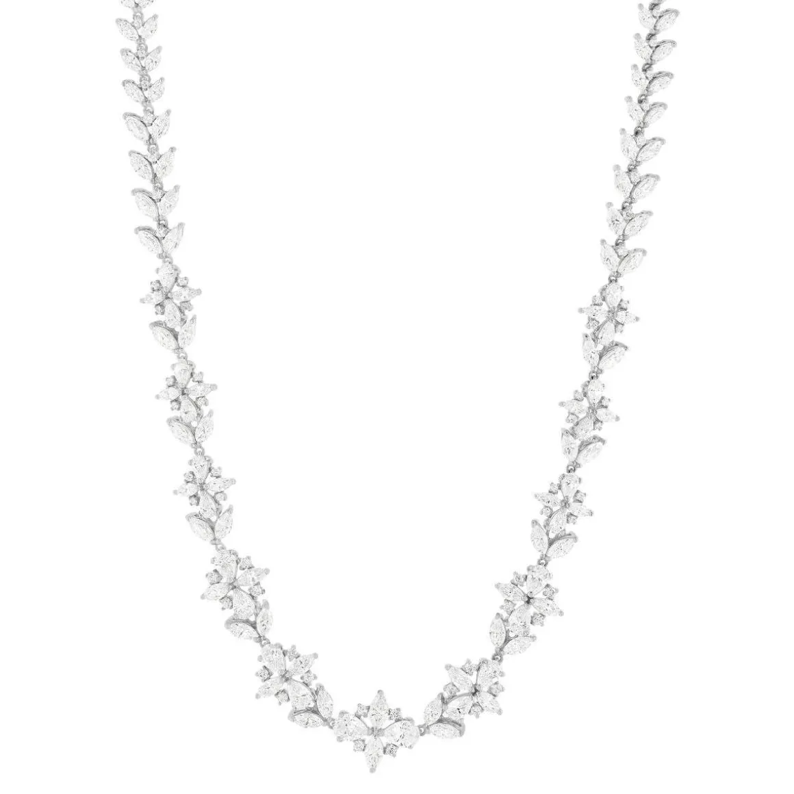 Collier argent 925 et zirconias 40cm