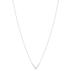 Collier argent  925 et zirconias 45cm
