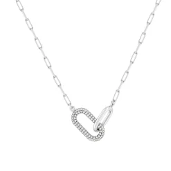 Collier argent 925 et zirconias 45cm