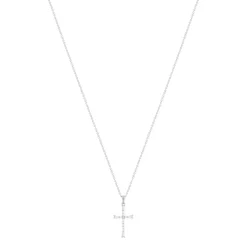 Collier argent 925 et zirconias 45cm