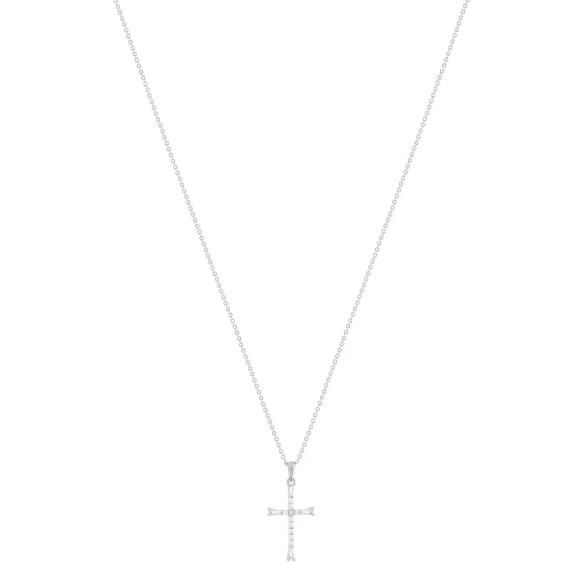 Collier argent 925 et zirconias 45cm