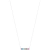 Collier argent 925 et zirconias multicolores 45cm