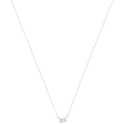 Collier argent 925 et zirconias motif étoiles 45cm