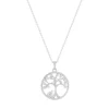 Collier argent 925 et zirconias motif arbre de vie 45cm