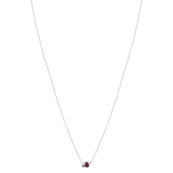 Collier argent 925 grenat rhodolite améthystes et topazes blanches 45cm