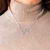Collier argent 925 infini pampilles coeurs personnalisable 45 cm