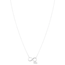 Collier argent 925 infini pampilles coeurs personnalisable 45 cm