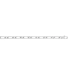 Collier argent 925 maille cheval alternée 50 cm