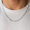 Collier argent 925 maille fantaisie 50 cm