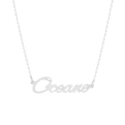 Collier argent 925 maille forçat prénom personnalisable 45cm