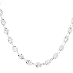 Collier argent 925 maille grain de café 45 cm