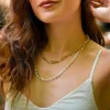Collier argent 925 maille grain de café 55 cm