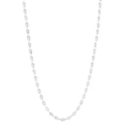 Collier argent 925 maille grain de café 55 cm
