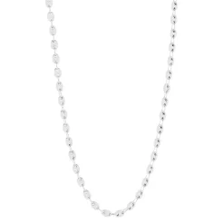 Collier argent 925 maille grain de café 55 cm