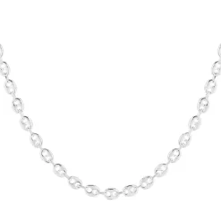 Collier argent 925 maille grain de café 45 cm