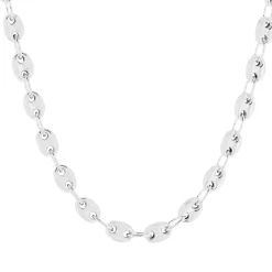 Collier argent 925 maille grain de café 60 cm
