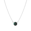 Collier argent 925 malachite 45cm