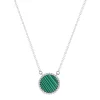 Collier argent 925 malachites 45cm
