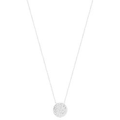 Collier argent 925 médaille martelée 45 cm