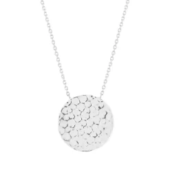 Collier argent 925 médaille martelée 45 cm